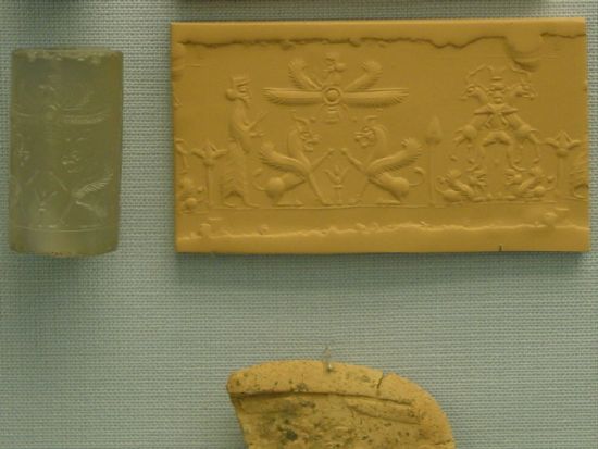 Sumerian Cylinder Seal and Imprint