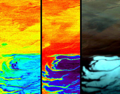 Southern polar cap of Mars